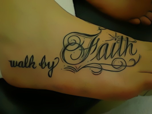 walk by faith tattoo outlineTikTok Search